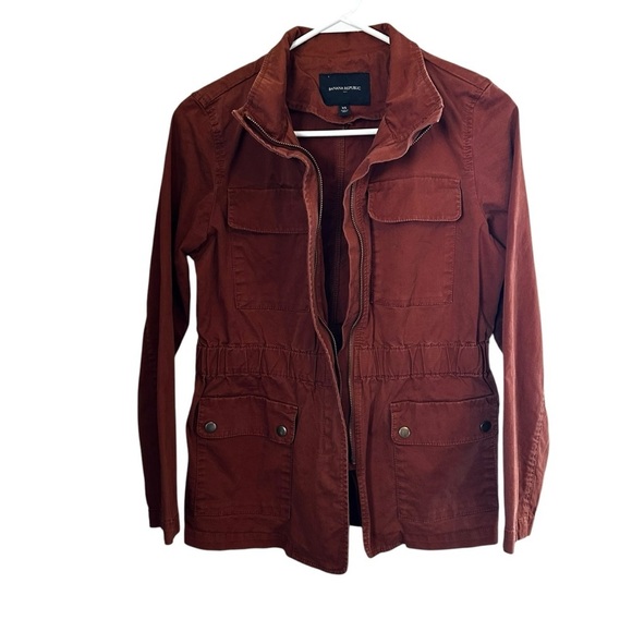 Banana Republic Lightweight Utility Jacket Rust Sz XS - Picture 8 of 10